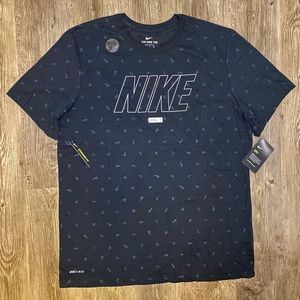 Nike Logo Tee w/ tiny logos DRI FIT Men’s L & XL